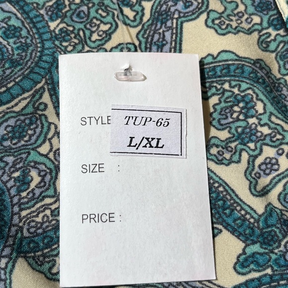 India Collection Summer Dress Green Paisley Size L/XL With Detached Belt New - Picture 7 of 9